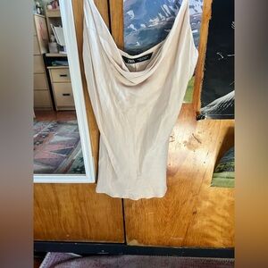 zara cowl neck going out top